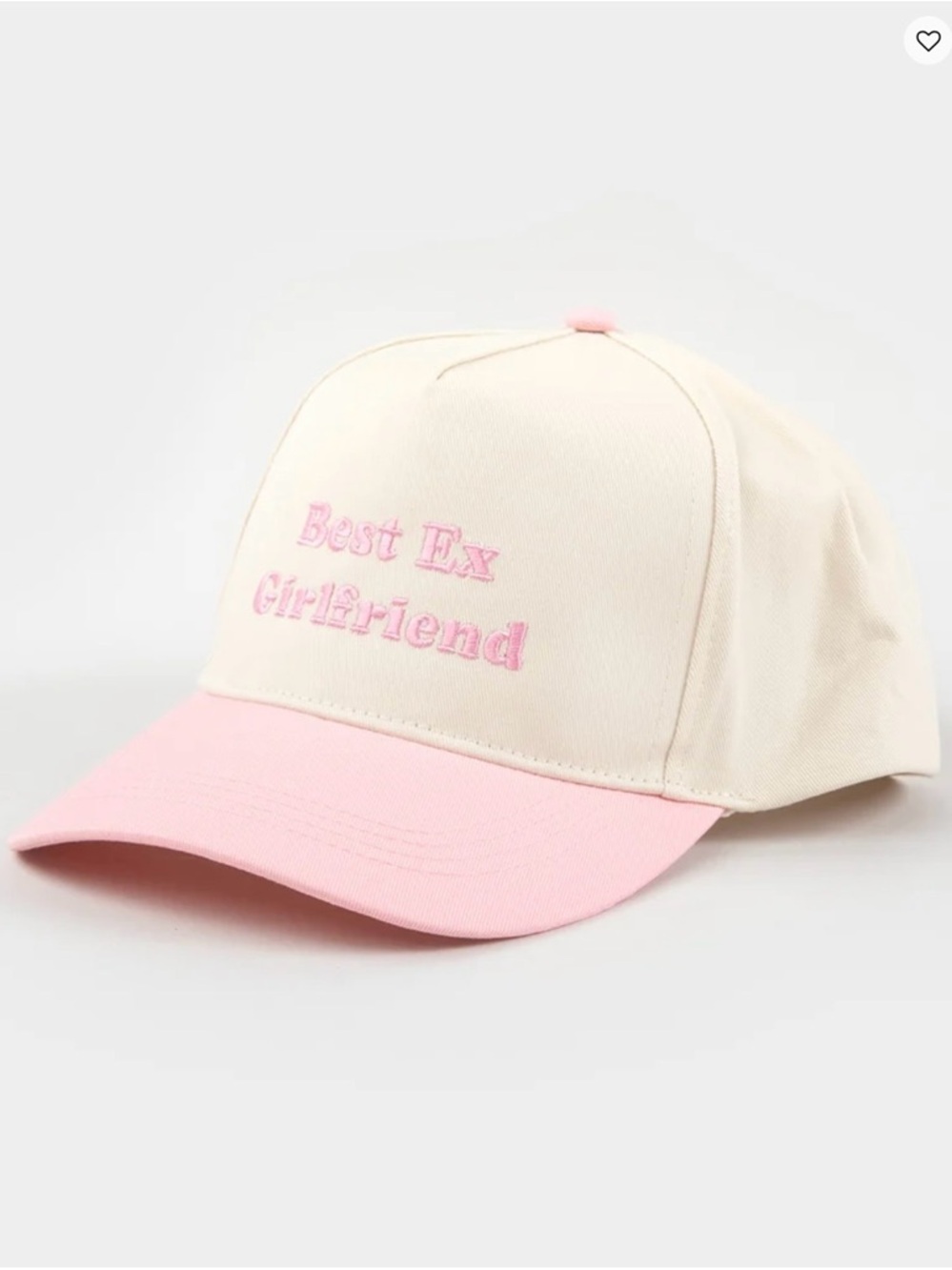 David and Young Cream and Pink 'Best Ex Girlfriend' Baseball Cap snap back New
